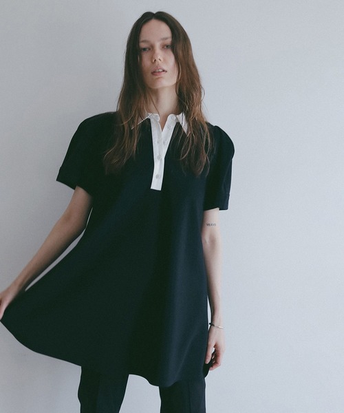 MANOF(マノフ)の「ROUND SLEEVE POLO TOPS(その他トップス・レディース・ブラック/ホワイト・F)」の15枚目の写真