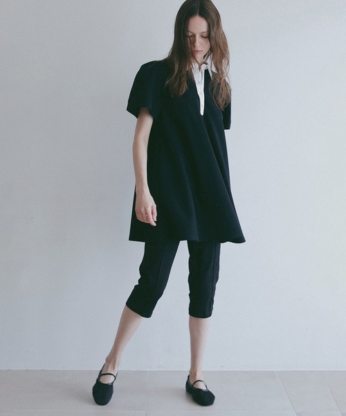 MANOF(マノフ)の「ROUND SLEEVE POLO TOPS(その他トップス・レディース・ブラック/ホワイト・F)」の12枚目の写真