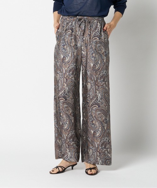 HELIOPOLE(エリオポール)の「IPEKER PRINTED EASY PANTS / イペカ プリント パンツ(その他パンツ・レディース・ネイビー・38/36)」の1枚目の写真