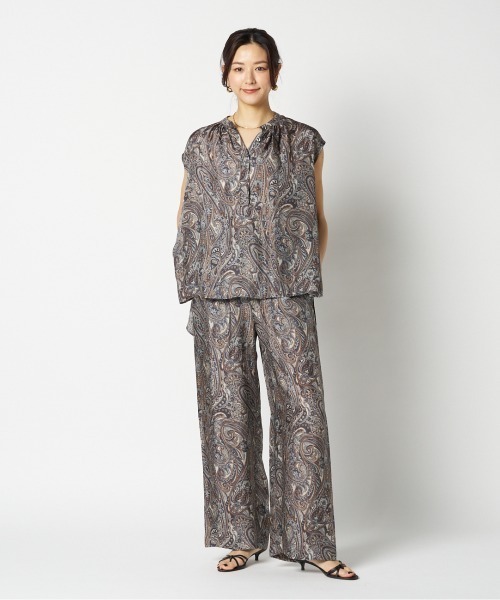 HELIOPOLE(エリオポール)の「IPEKER PRINTED EASY PANTS / イペカ プリント パンツ(その他パンツ・レディース・ネイビー・38/36)」の4枚目の写真