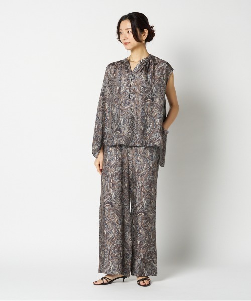 HELIOPOLE(エリオポール)の「IPEKER PRINTED EASY PANTS / イペカ プリント パンツ(その他パンツ・レディース・ネイビー・38/36)」の5枚目の写真