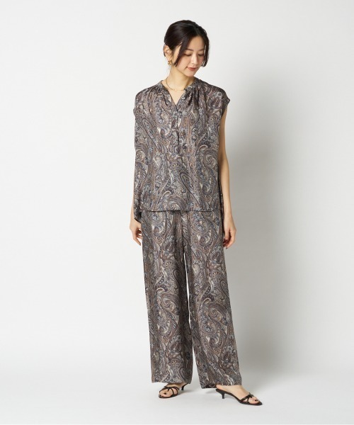 HELIOPOLE(エリオポール)の「IPEKER PRINTED EASY PANTS / イペカ プリント パンツ(その他パンツ・レディース・ネイビー・38/36)」の6枚目の写真