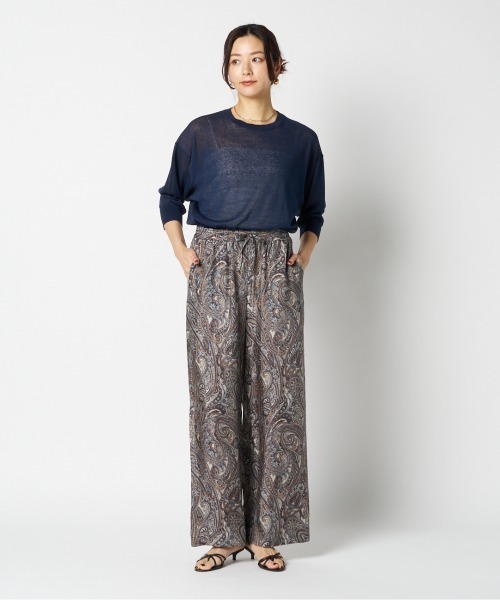 HELIOPOLE(エリオポール)の「IPEKER PRINTED EASY PANTS / イペカ プリント パンツ(その他パンツ・レディース・ネイビー・38/36)」の10枚目の写真
