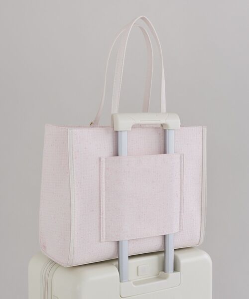 Maison de FLEUR(メゾンドフルール)の「ツイードキャリーオントートバッグ(トートバッグ・レディース・ブラック/ピンク・FREE)」の10枚目の写真