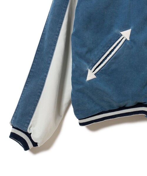 REMI RELIEF(レミレリーフ)の「【イベント限定】【別注】REMI RELIEF / Souvenir Jacket Tiger Indigo(スカジャン・メンズ・インディゴブルー・XX-LARGE/X-LARGE/LARGE/MEDIUM/SMALL)」の4枚目の写真