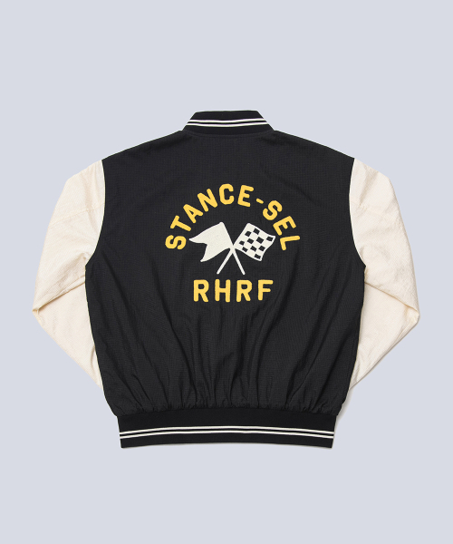 STANCE SEOUL(スタンス・ソウル)の「LIGHT BASEBALL JUMPER (BLACK & IVORY)(スタジャン・レディース・その他・SMALL/MEDIUM/LARGE)」の2枚目の写真