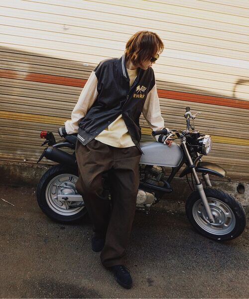 STANCE SEOUL(スタンス・ソウル)の「LIGHT BASEBALL JUMPER (BLACK & IVORY)(スタジャン・レディース・その他・SMALL/MEDIUM/LARGE)」の6枚目の写真