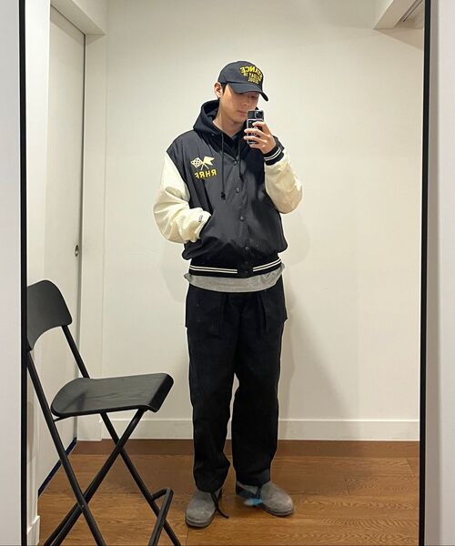 STANCE SEOUL(スタンス・ソウル)の「LIGHT BASEBALL JUMPER (BLACK & IVORY)(スタジャン・レディース・その他・SMALL/MEDIUM/LARGE)」の7枚目の写真
