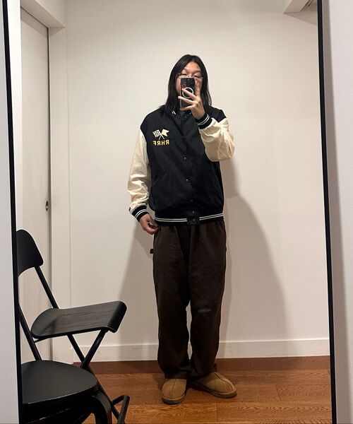 STANCE SEOUL(スタンス・ソウル)の「LIGHT BASEBALL JUMPER (BLACK & IVORY)(スタジャン・レディース・その他・SMALL/MEDIUM/LARGE)」の10枚目の写真