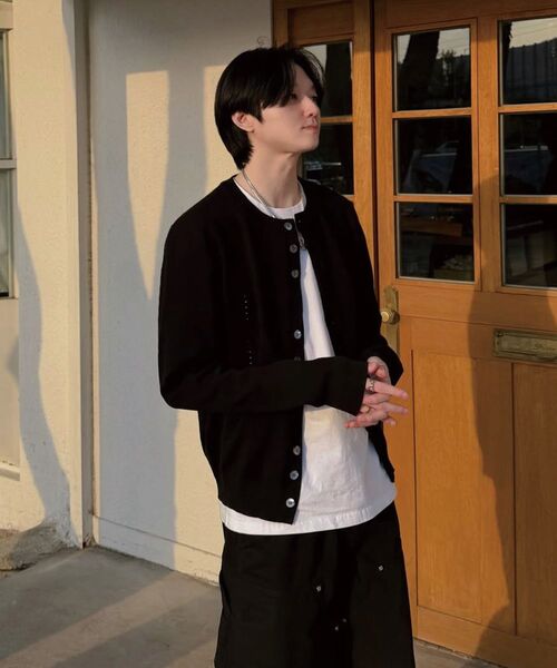 MISEKISEOUL MEN(ミセキソウルメンズ)の「Dual knit cardigan BLACK(カーディガン/ボレロ・メンズ・その他・1/2/3)」の9枚目の写真