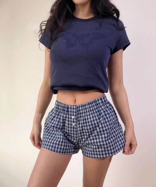 Ressaca(レサーカ)の「チェック柄イージーショートパンツ(その他パンツ・レディース・レッド/ブルー/ピンク/ブラック・M)」の11枚目の写真