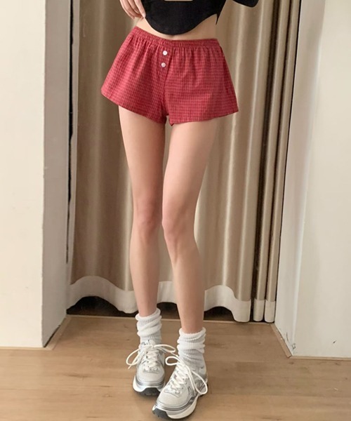 Ressaca(レサーカ)の「チェック柄イージーショートパンツ(その他パンツ・レディース・レッド/ブルー/ピンク/ブラック・M)」の17枚目の写真
