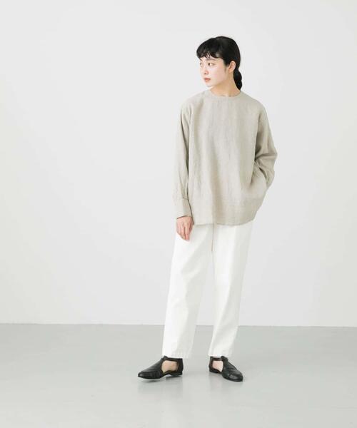 かぐれ(カグレ)の「コットンストレッチイージーパンツ(その他パンツ・レディース・オフホワイト/ブラック・FREE)」の9枚目の写真