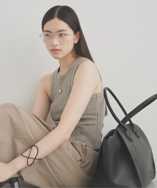 SOEMIN(ソミン)の「Pigment sleeveless top/ピグメントタンクトップ(タンクトップ・レディース・カーキ/ブラック/グレー・FREE)」の10枚目の写真