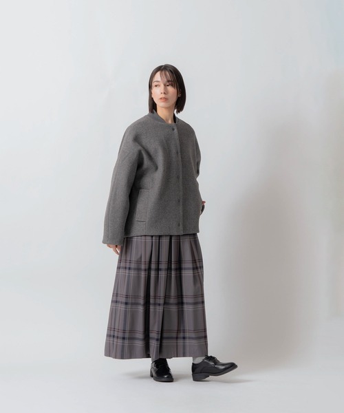 Kelen（ケレン）の「「KELEN / ケレン」ウール混コクーンシルエットスタジャン（その他アウター・レディース・ネイビー/ブラック/ブラウン/チャコールグレー・S/M）」の12枚目の写真