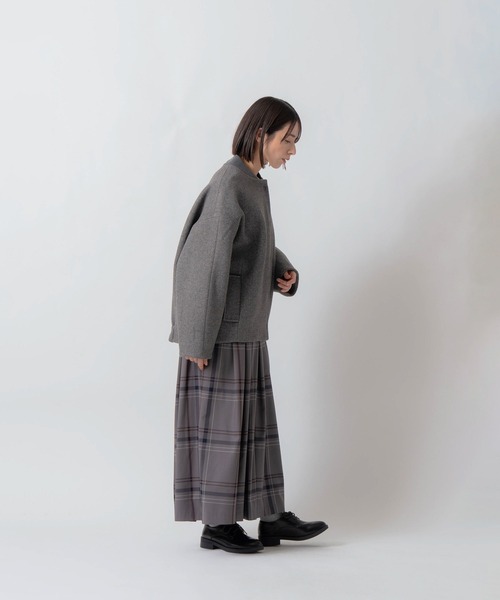 Kelen（ケレン）の「「KELEN / ケレン」ウール混コクーンシルエットスタジャン（その他アウター・レディース・ネイビー/ブラック/ブラウン/チャコールグレー・S/M）」の13枚目の写真
