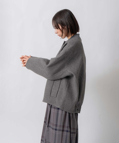 Kelen（ケレン）の「「KELEN / ケレン」ウール混コクーンシルエットスタジャン（その他アウター・レディース・ネイビー/ブラック/ブラウン/チャコールグレー・S/M）」の14枚目の写真