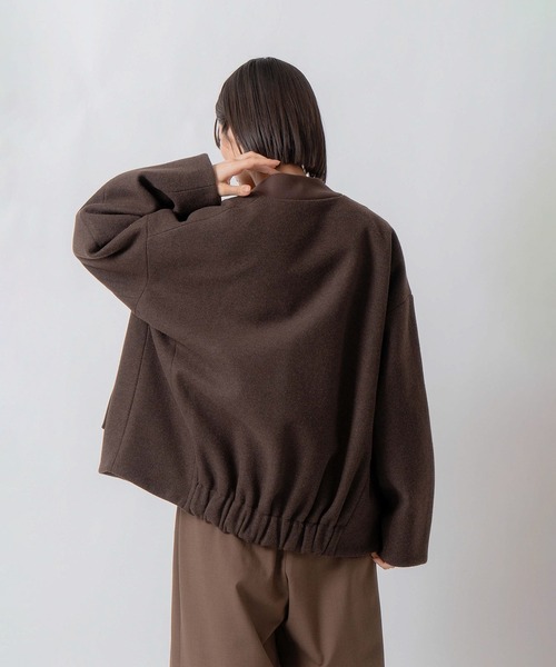 Kelen（ケレン）の「「KELEN / ケレン」ウール混コクーンシルエットスタジャン（その他アウター・レディース・ネイビー/ブラック/ブラウン/チャコールグレー・S/M）」の22枚目の写真