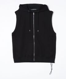 BEADED SLEEVELESS HOODIE