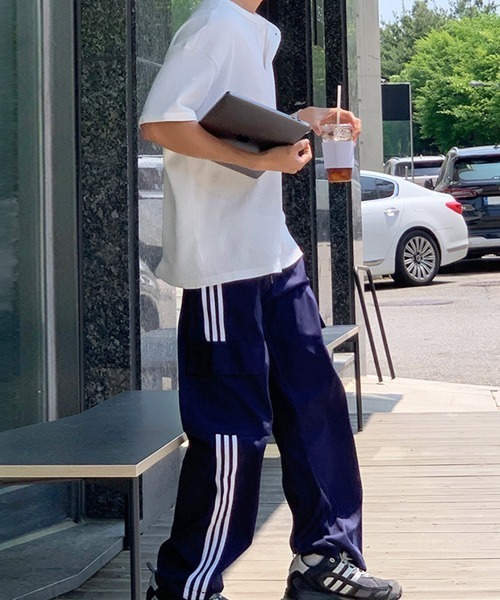 NOWLE（ノウル）の「【NOWLE】凹凸ワッフル サーマル ヘンリーネック 半袖 Tシャツ/ アーバンリラックス ショートスリーブ トップス（Tシャツ/カットソー・メンズ・ホワイト/グレー/ブラック・MEDIUM/LARGE/X-LARGE）」の7枚目の写真