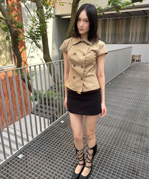 UP START（アップスタート）の「【LAMPOON】トレンチブラウス（シャツ/ブラウス・レディース・ベージュ・MEDIUM/SMALL）」の5枚目の写真