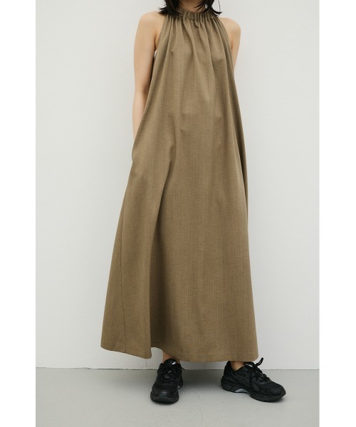 STYLEMIXER(スタイルミキサー)の「ネックシャーリングワンピース(ワンピース・レディース・アイボリー/カーキ/ブラック・MEDIUM/SMALL)」の1枚目の写真