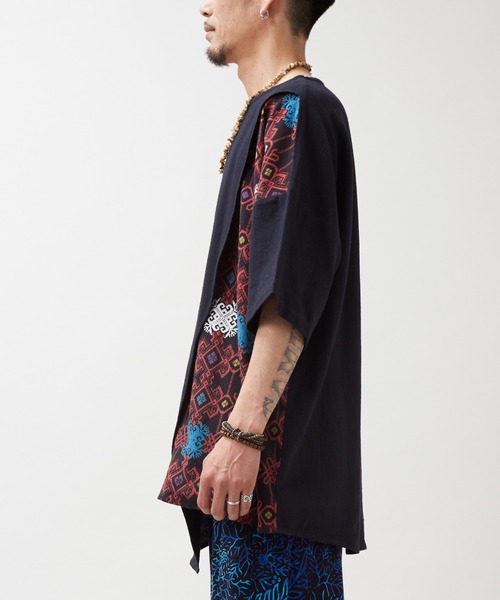 チャイハネ(チャイハネ)の「【チャイハネ】ラヤナMEN'Sトップス(その他トップス・メンズ・オレンジ/ブラック/ベージュ・FREE)」の6枚目の写真