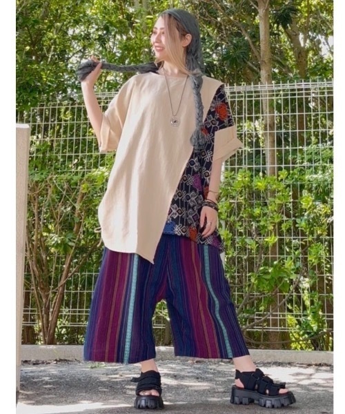チャイハネ(チャイハネ)の「【チャイハネ】ラヤナMEN'Sトップス(その他トップス・メンズ・オレンジ/ブラック/ベージュ・FREE)」の12枚目の写真