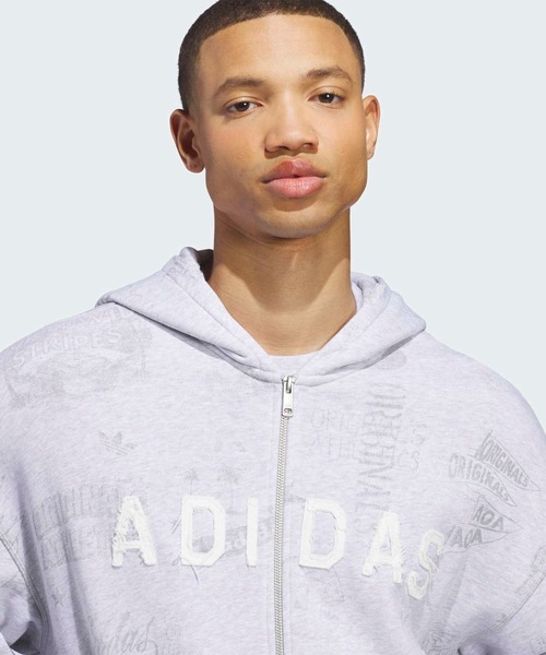 adidas(アディダス)の「オリジナルス AOA フルジップ パーカー / アディダスオリジナルス adidas Originals(パーカー・メンズ・グレー・XX-LARGE/3XL/LARGE/MEDIUM/SMALL/X-LARGE/X-SMALL)」の3枚目の写真