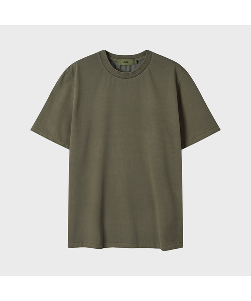 LEIRE(ルアール)の「90年代ヴィンテージフィットピグメントTシャツ (6色)(Tシャツ/カットソー・メンズ・チャコール/カーキ/グレー/ダークブルー/レッド/イエロー・MEDIUM/LARGE/X-LARGE/XX-LARGE)」の3枚目の写真