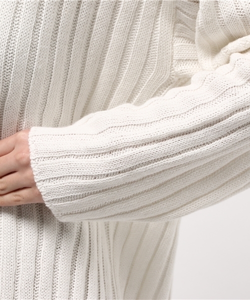 Kastane（カスタネ）の「ワイドリブプルオーバー（ニット/セーター・レディース・カーキ/ピンクベージュ/アイボリー・FREE）」の4枚目の写真