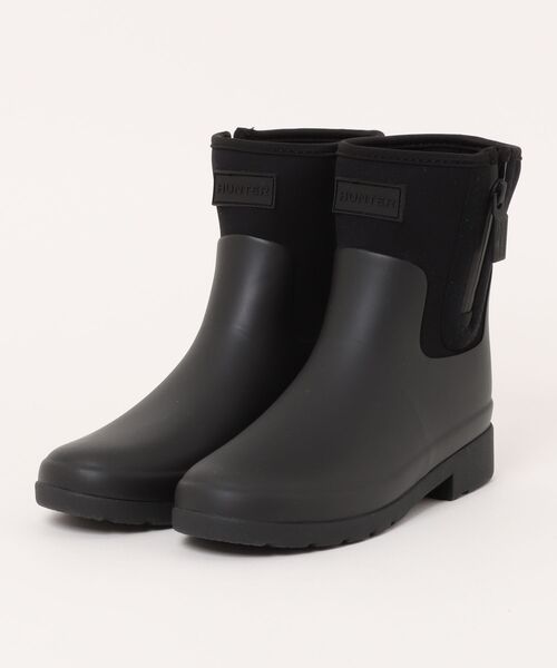 HUNTER(ハンター)の「《HUNTER》WOMENS REFINED MID ZIP NEOPRENE BOOT(ブーツ・レディース・ブラック・UK4/UK5/UK6)」の1枚目の写真