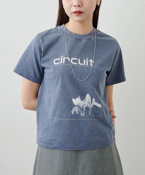 Whim Gazette(ウィムガゼット)の「【GEMINI】FLOWER Tシャツ(Tシャツ/カットソー・レディース・ネイビー/ボルドー/オフホワイト・FREE)」の2枚目の写真