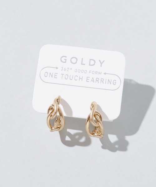 GOLDY(ゴールディ)の「ワインディング ライン フープ ワンタッチ イヤリング(イヤリング・レディース・ゴールド/シルバー/ゴールド系その他/シルバー系その他・FREE)」の18枚目の写真