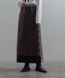 チュールレイヤードカットスカート