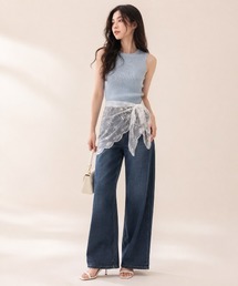 【KONVINI select】レースラップスカート レディース レイヤードスカート 重ね着 シアーレース バレエコア 韓国ファッション