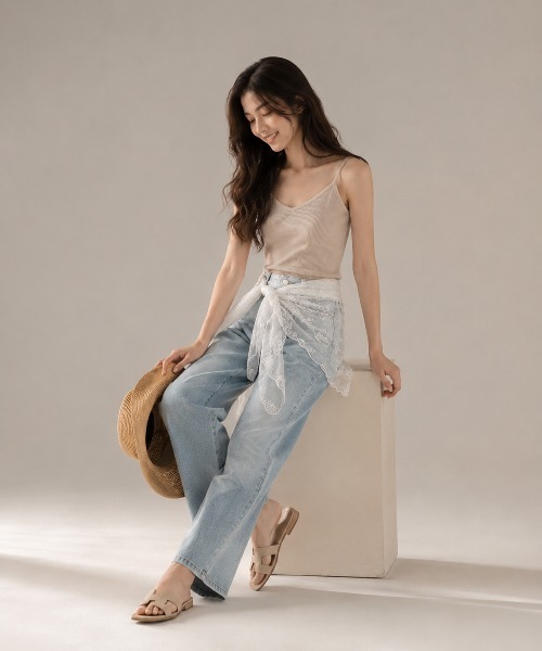 KONVINI(コンビニ)の「【KONVINI select】レースラップスカート レディース レイヤードスカート 重ね着 シアーレース バレエコア 韓国ファッション(スカート・レディース・ホワイト/ブラック/グレー・FREE)」の17枚目の写真
