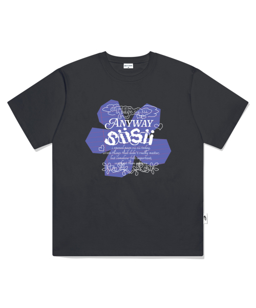 PAGESIISII(ページシシ)の「ノートフラワープリンティング半袖Tシャツチャコール(Tシャツ/カットソー・レディース・その他・SMALL/MEDIUM/LARGE)」の3枚目の写真