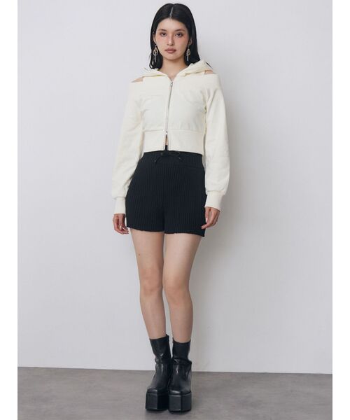 MURUA(ムルーア)の「リブニットキュロット(その他パンツ・レディース・ブラック/ブラウン/その他2・FREE)」の9枚目の写真