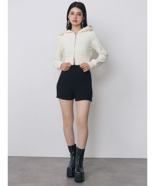 MURUA(ムルーア)の「リブニットキュロット(その他パンツ・レディース・ブラック/ブラウン/その他2・FREE)」の10枚目の写真