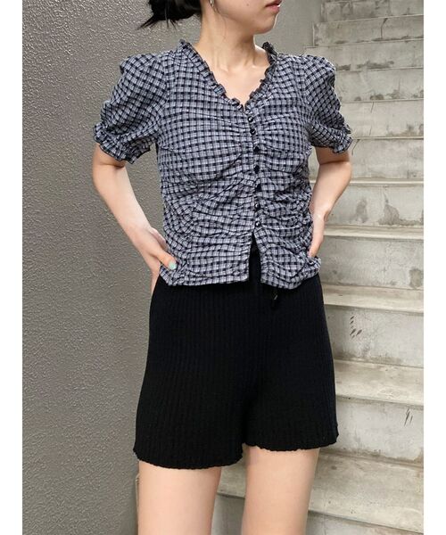 MURUA（ムルーア）の「リブニットキュロット（その他パンツ・レディース・ブラック/ブラウン/その他2・FREE）」の8枚目の写真