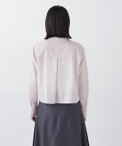 NATURAL BEAUTY BASIC(ナチュラルビューティーベーシック)の「エンブロイダリーカラーシャツ(シャツ/ブラウス・レディース・オフホワイト/ピンク/ブルー系その他2・フリ-)」の10枚目の写真