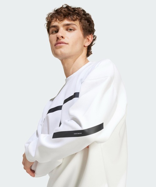 adidas（アディダス）の「Z.N.E. スウェットシャツ / トレーナー / アディダス adidas（スウェット・メンズ・ホワイト・XX-LARGE/3XL/LARGE/MEDIUM/SMALL/X-LARGE/X-SMALL）」の4枚目の写真