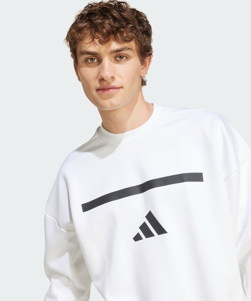 adidas（アディダス）の「Z.N.E. スウェットシャツ / トレーナー / アディダス adidas（スウェット・メンズ・ホワイト・XX-LARGE/3XL/LARGE/MEDIUM/SMALL/X-LARGE/X-SMALL）」の3枚目の写真