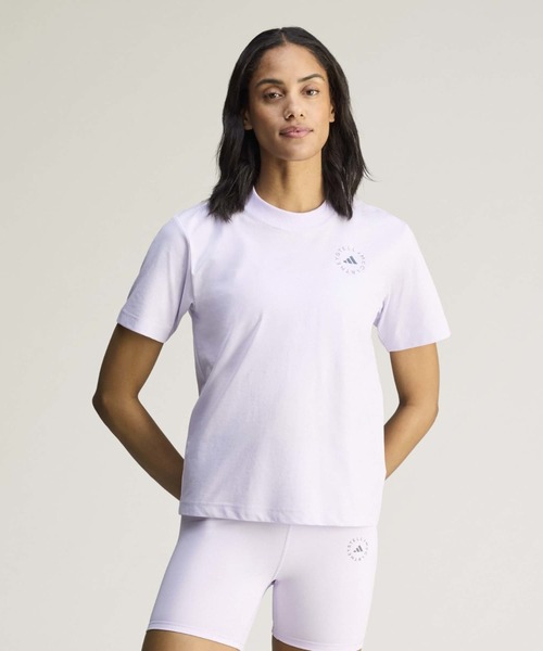 adidas by Stella McCartney(アディダスバイステラマッカートニー)の「TrueCasuals レギュラー スポーツウェア Tシャツ【adidas by Stella McCartney】 / アディダス adidas(Tシャツ/カットソー・レディース・パープル・SMALL/MEDIUM/LARGE/X-LARGE/XX-LARGE/X-SMALL)」の1枚目の写真