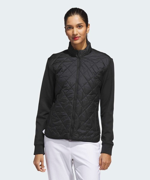 adidas(アディダス)の「アルティメット365 キルト フルジップ ジャケット【adidas Golf/アディダスゴルフ】(ブルゾン・レディース・ブラック・MEDIUM/LARGE/SMALL/X-LARGE/X-SMALL/XX-LARGE)」の1枚目の写真