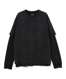 レイヤード フェード ロングスリーブ Tシャツ