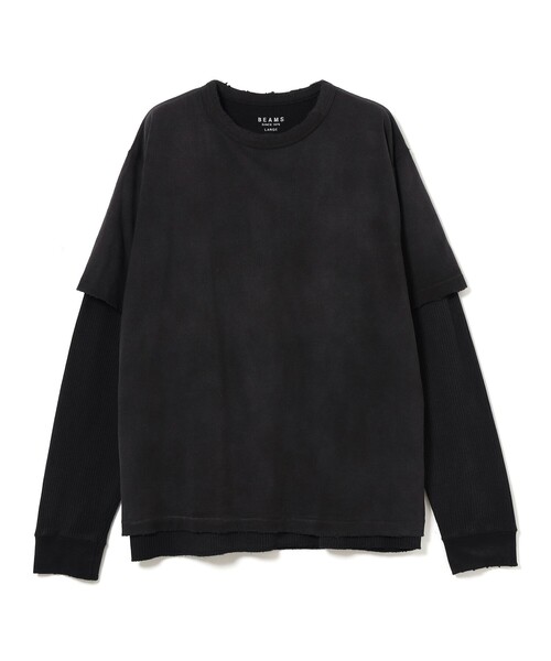BEAMS(ビームス)の「レイヤード フェード ロングスリーブ Tシャツ(Tシャツ/カットソー・メンズ・レッド系その他/ブラック系その他・X-LARGE/LARGE/SMALL/MEDIUM)」の5枚目の写真