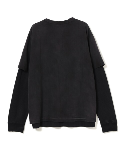 BEAMS(ビームス)の「レイヤード フェード ロングスリーブ Tシャツ(Tシャツ/カットソー・メンズ・レッド系その他/ブラック系その他・X-LARGE/LARGE/SMALL/MEDIUM)」の6枚目の写真