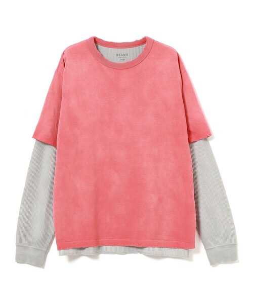 BEAMS(ビームス)の「レイヤード フェード ロングスリーブ Tシャツ(Tシャツ/カットソー・メンズ・レッド系その他/ブラック系その他・X-LARGE/LARGE/SMALL/MEDIUM)」の8枚目の写真